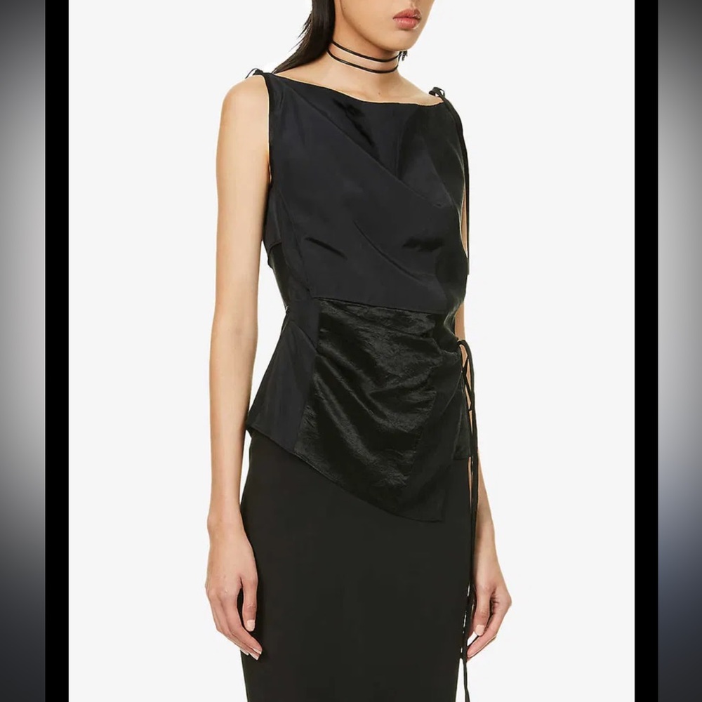 Acne cowl neck wrap top